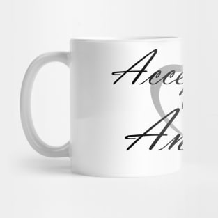 Acceptance is the Answer with Heart Mug